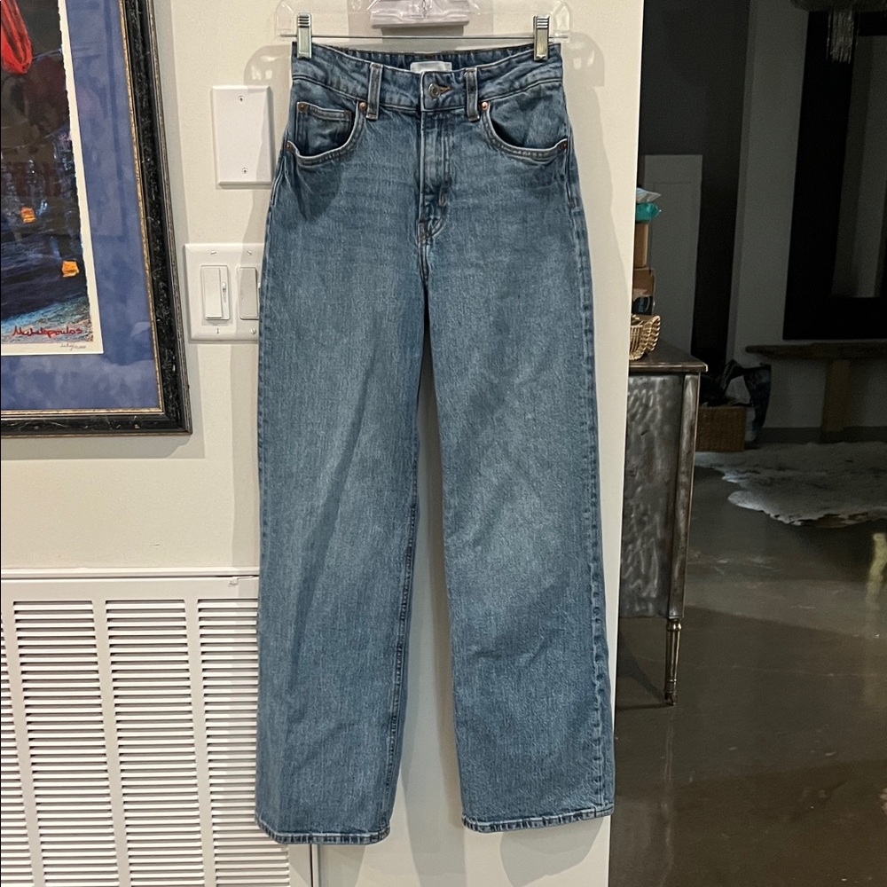 H&M High Rise Baggy Leg Sz 4